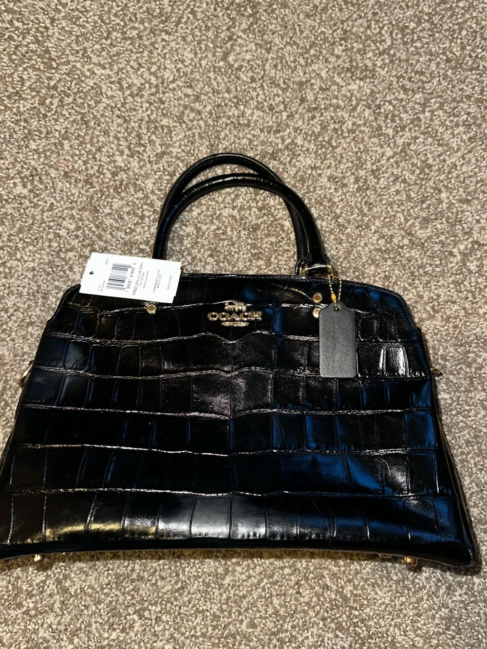 COACH Croc Lillie Carryall